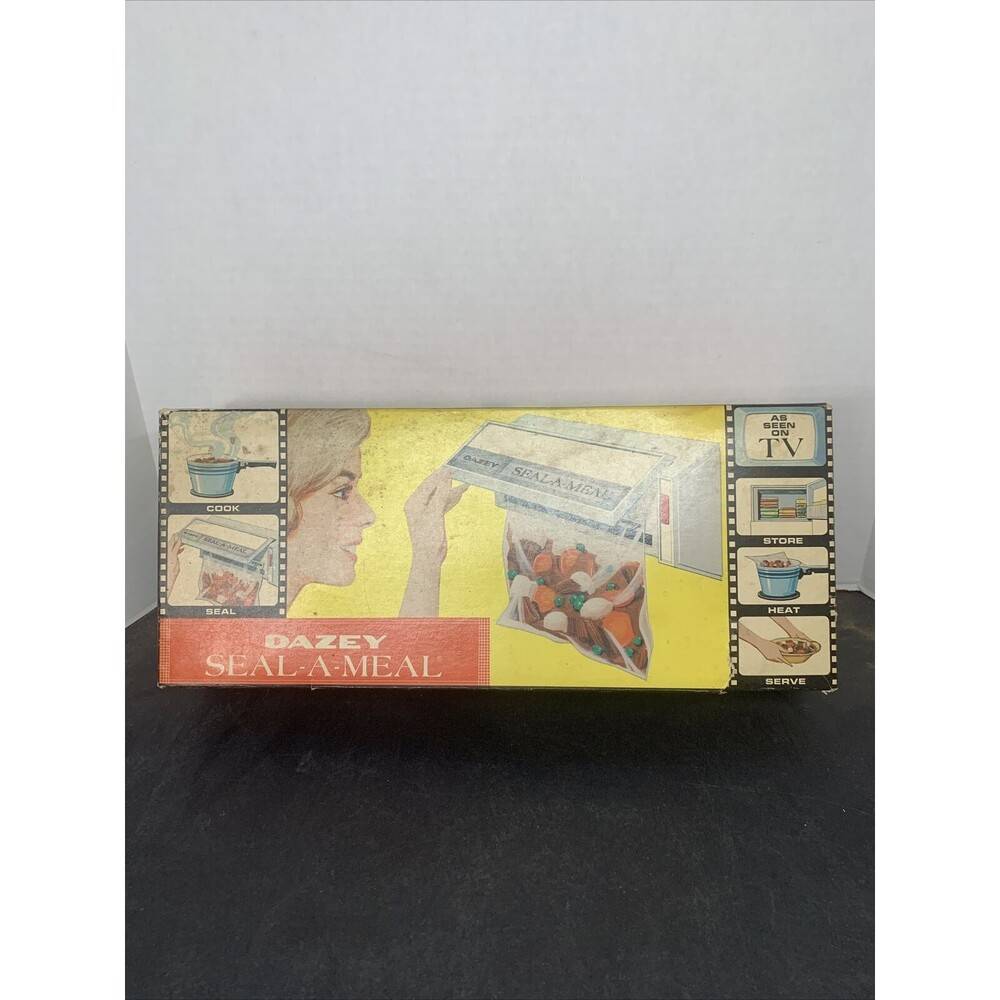 VINTAGE DAZEY SEAL • A • MEAL VACUUM SEALER MODEL W/BOX & MANUAL